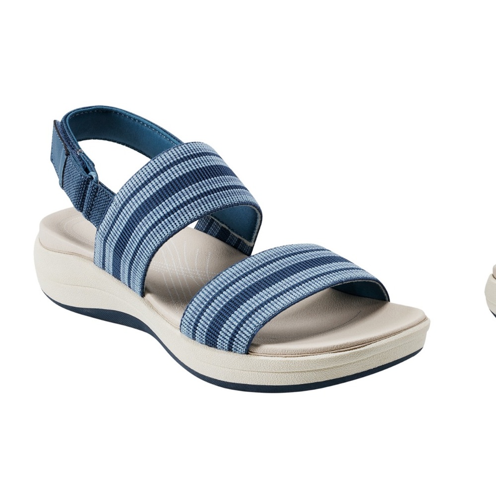 Easy Spirit Blue Striped Sandals